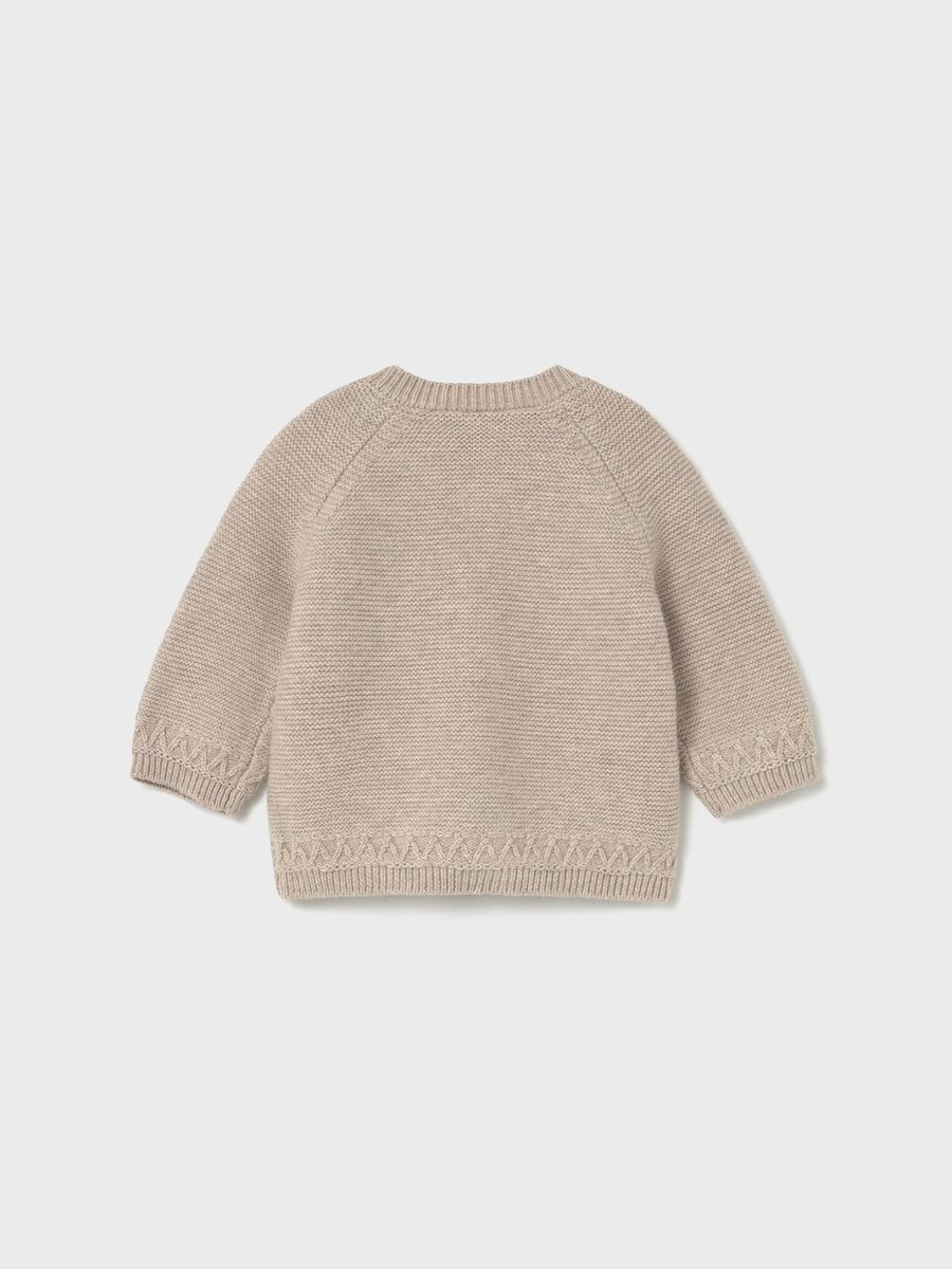 Cardigan cuello redondo trico Cereal vig (Bege)  para Bebé Menino - Mayoral