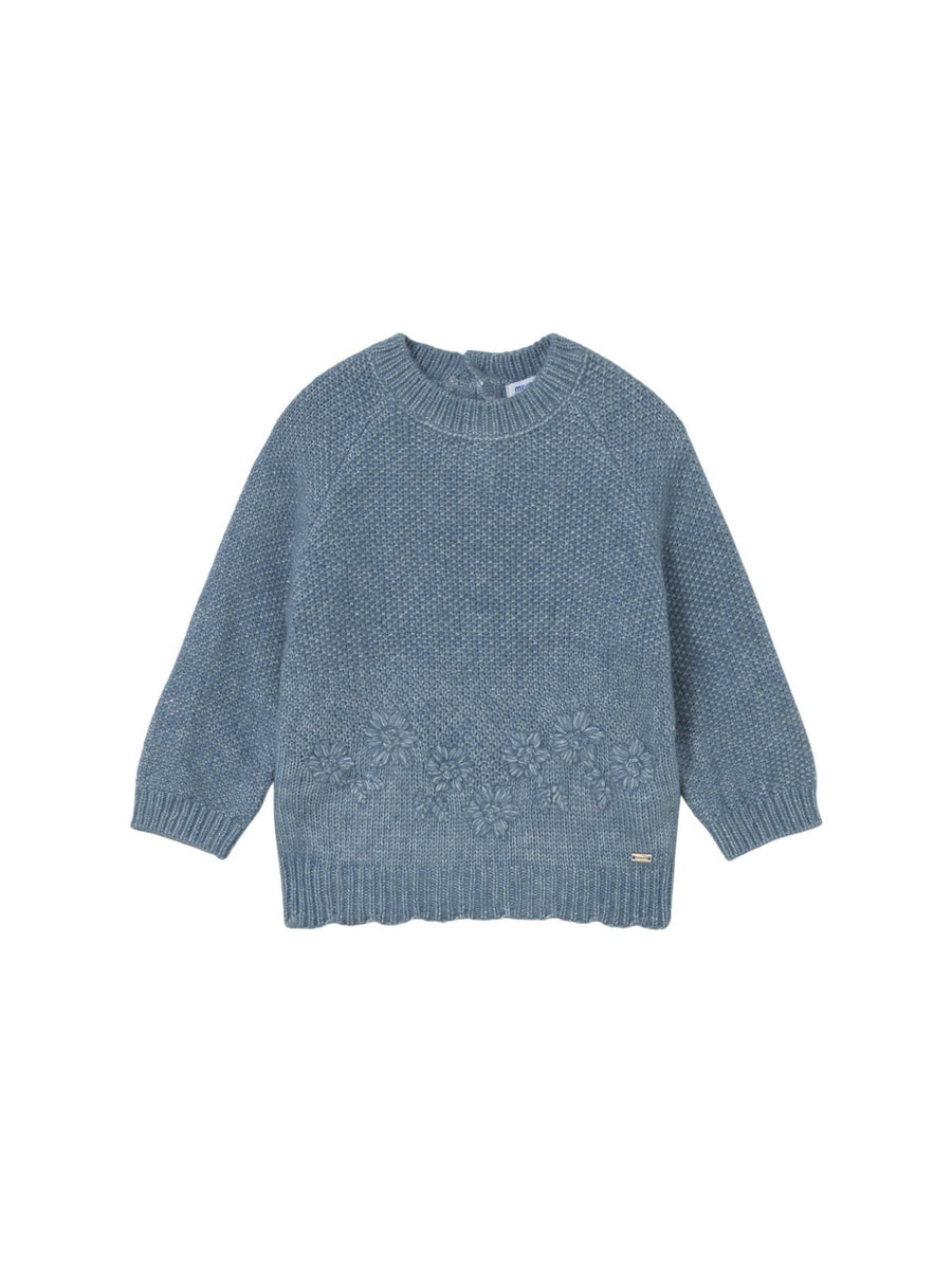 Jersey estrutura flores Blue b mez (Verde Mar)  para Bebé Menina - Mayoral
