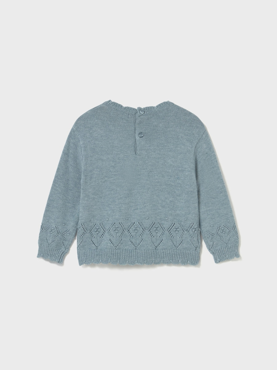 Jersey tricot Blue b vig (Verde Mar)  para Bebé Menina - Mayoral