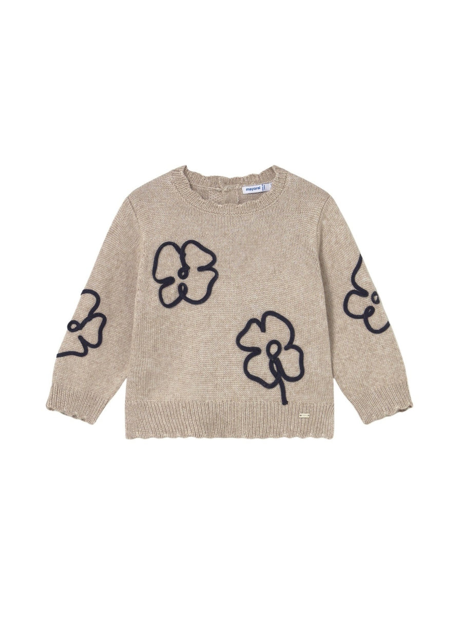 Jersey tricot Toffe vig (Castanho)  para Bebé Menina - Mayoral