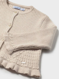 Casaco tricot comprido Tapioca v (Bege)  para Bebé Menina - Mayoral