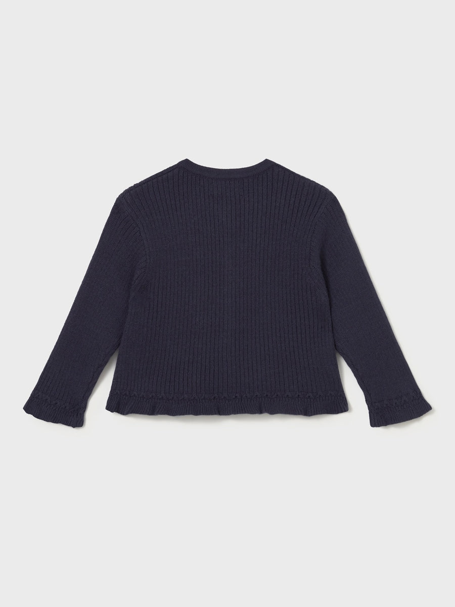 Casaco tricot comprido Marinho (Marinho)  para Bebé Menina - Mayoral