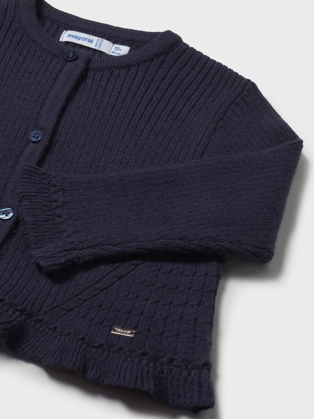 Casaco tricot comprido Marinho (Marinho)  para Bebé Menina - Mayoral