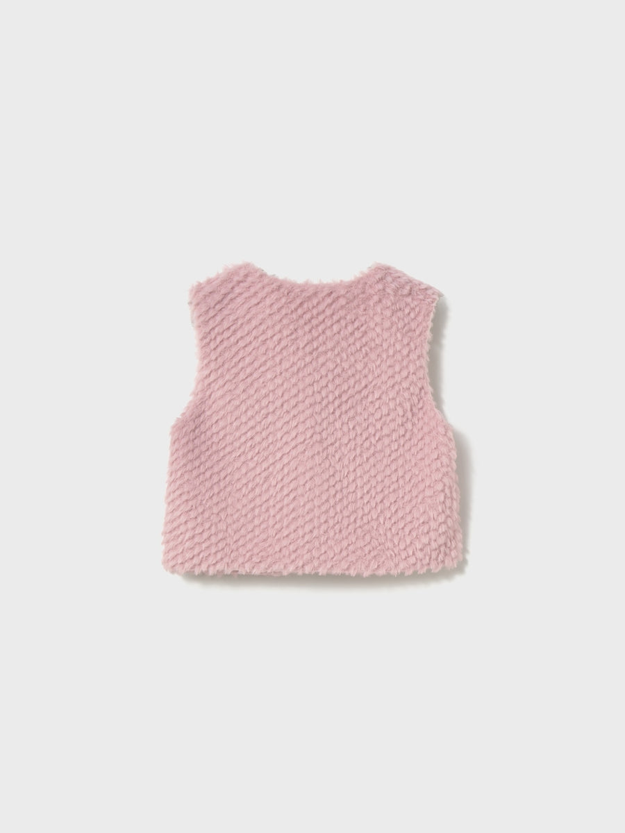 Colete pelo estrutura Quartzo (Rosa)  para Bebé Menina - Mayoral