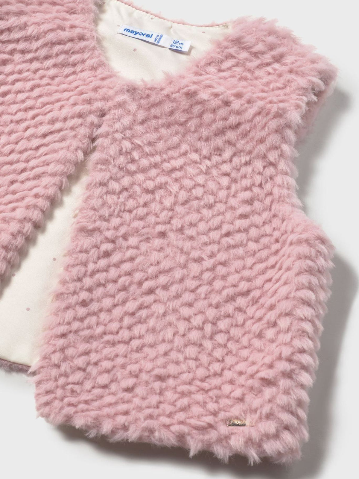 Colete pelo estrutura Quartzo (Rosa)  para Bebé Menina - Mayoral