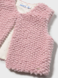 Colete pelo estrutura Quartzo (Rosa)  para Bebé Menina - Mayoral