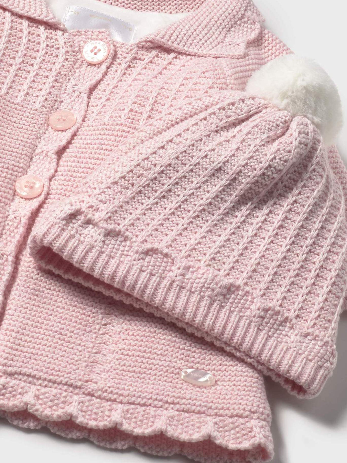 Casaco e gorro tricô Quarto vig (Rosa)  para Bebé Menina - Mayoral