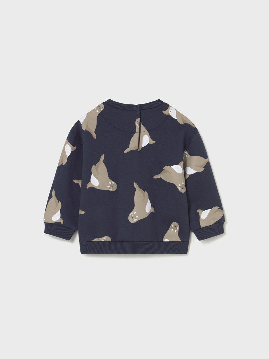Sweat estampada Azul escur (Marinho)  para Bebé Menino - Mayoral