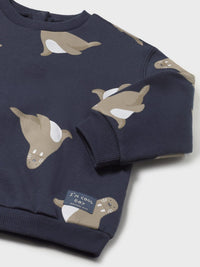 Sweat estampada Azul escur (Marinho)  para Bebé Menino - Mayoral