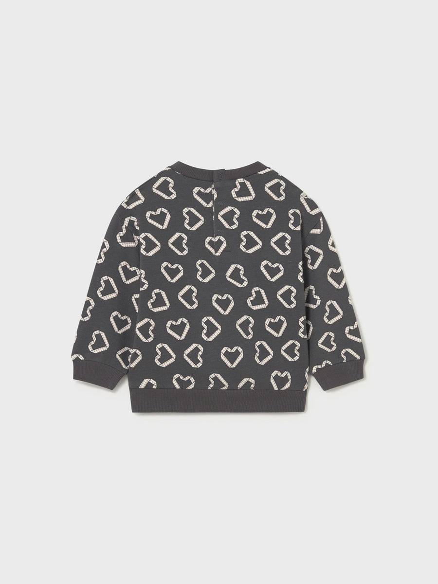Sweat-shirt Chumbo (Cinza Escuro)  para Bebé Menina - Mayoral