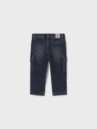 Calça soft denim cargo Blue black (Marinho)  para Bebé Menino - Mayoral