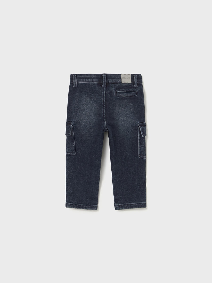 Calça soft denim cargo Blue black (Marinho)  para Bebé Menino - Mayoral