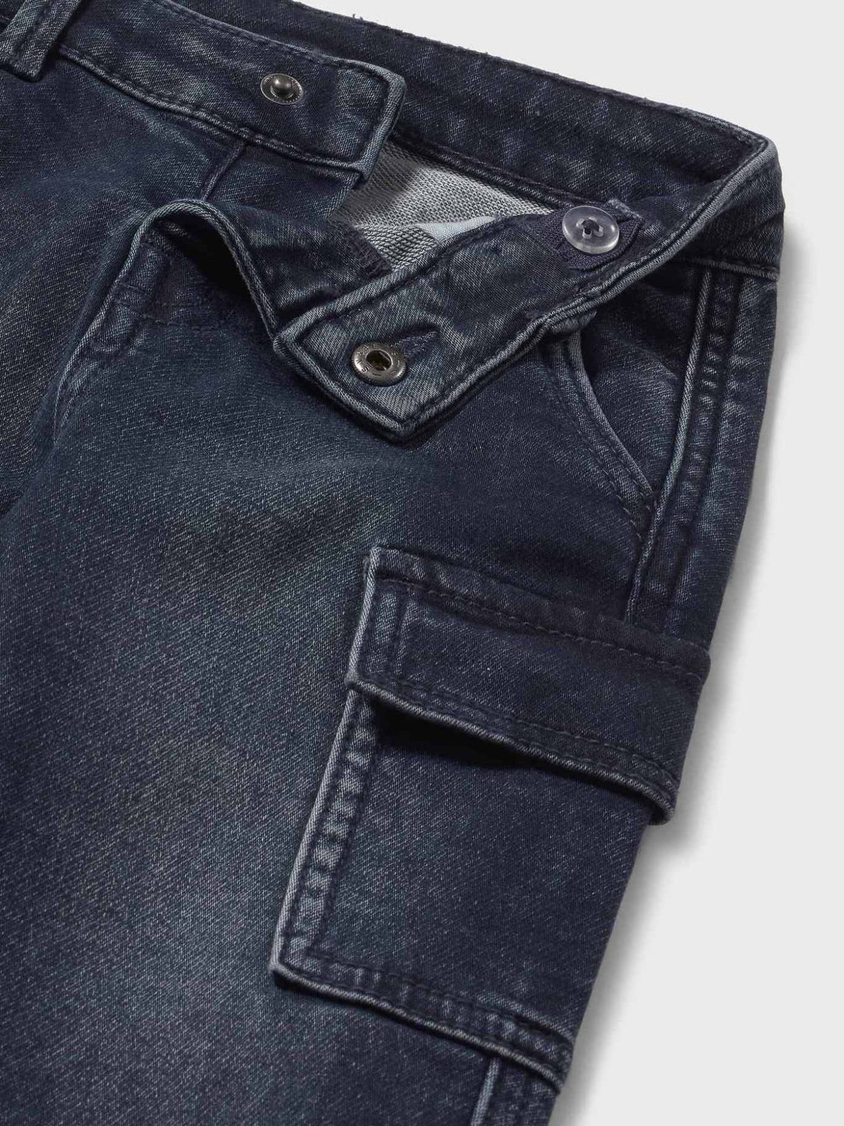 Calça soft denim cargo Blue black (Marinho)  para Bebé Menino - Mayoral