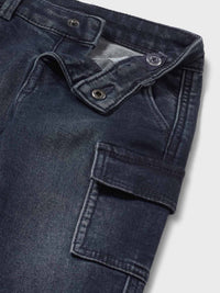 Calça soft denim cargo Blue black (Marinho)  para Bebé Menino - Mayoral