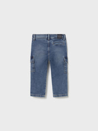 Calça soft denim cargo Base (Ganga)  para Bebé Menino - Mayoral