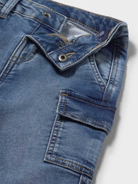 Calça soft denim cargo Base (Ganga)  para Bebé Menino - Mayoral