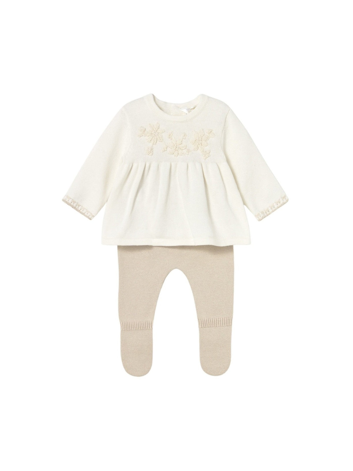 Conj.polaina tricot Soja (Bege)  para Bebé Menina - Mayoral