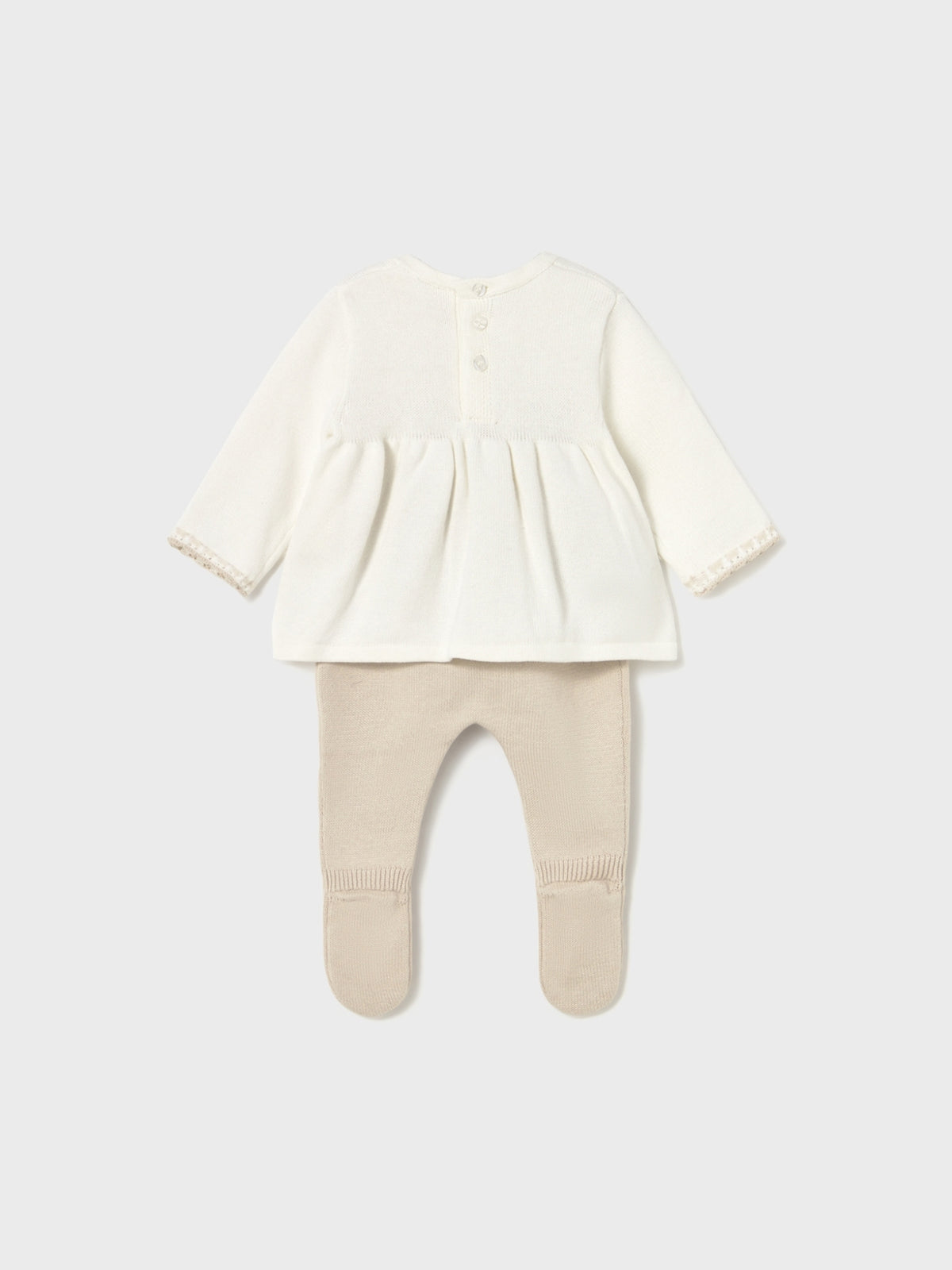 Conj.polaina tricot Soja (Bege)  para Bebé Menina - Mayoral