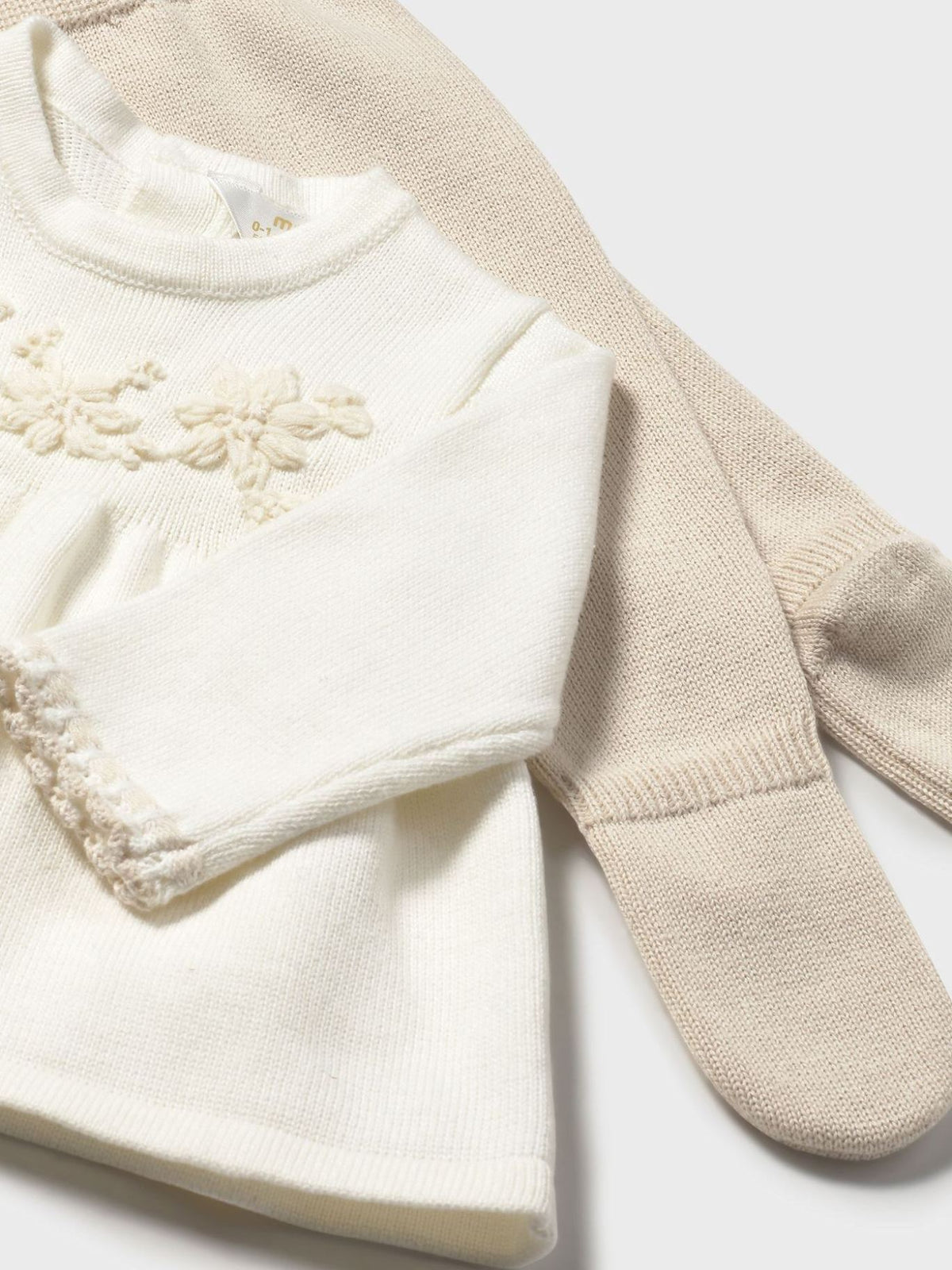 Conj.polaina tricot Soja (Bege)  para Bebé Menina - Mayoral