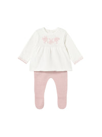 Conj.polaina tricot Quartzo (Rosa)  para Bebé Menina - Mayoral