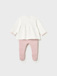 Conj.polaina tricot Quartzo (Rosa)  para Bebé Menina - Mayoral