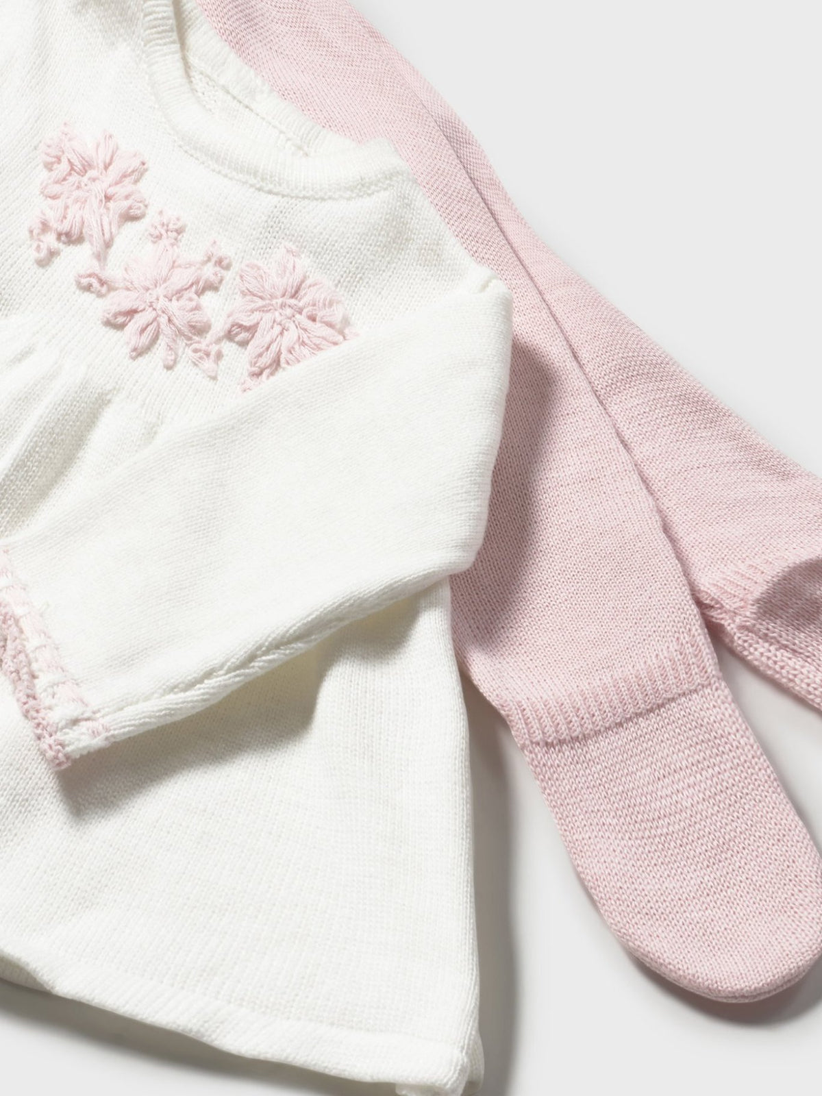 Conj.polaina tricot Quartzo (Rosa)  para Bebé Menina - Mayoral