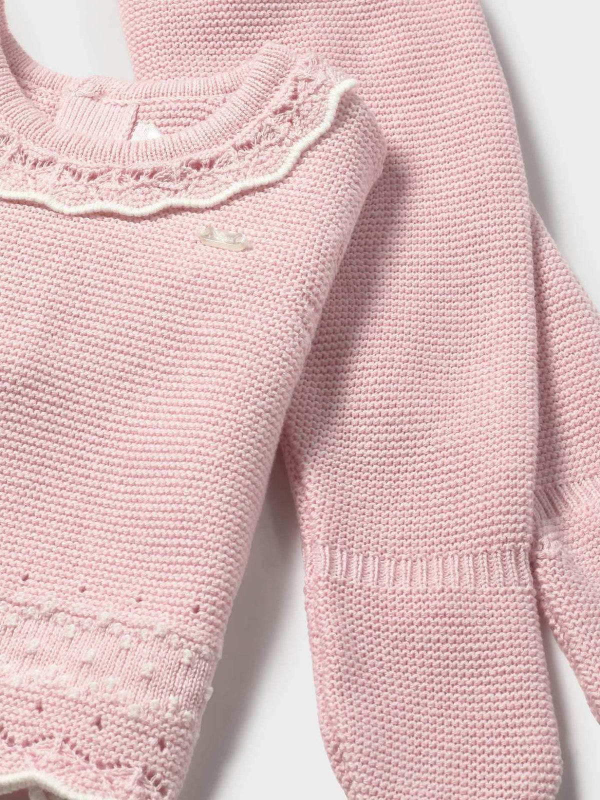 Conj. gola e gorro tricô Quartzo (Rosa)  para Bebé Menina - Mayoral
