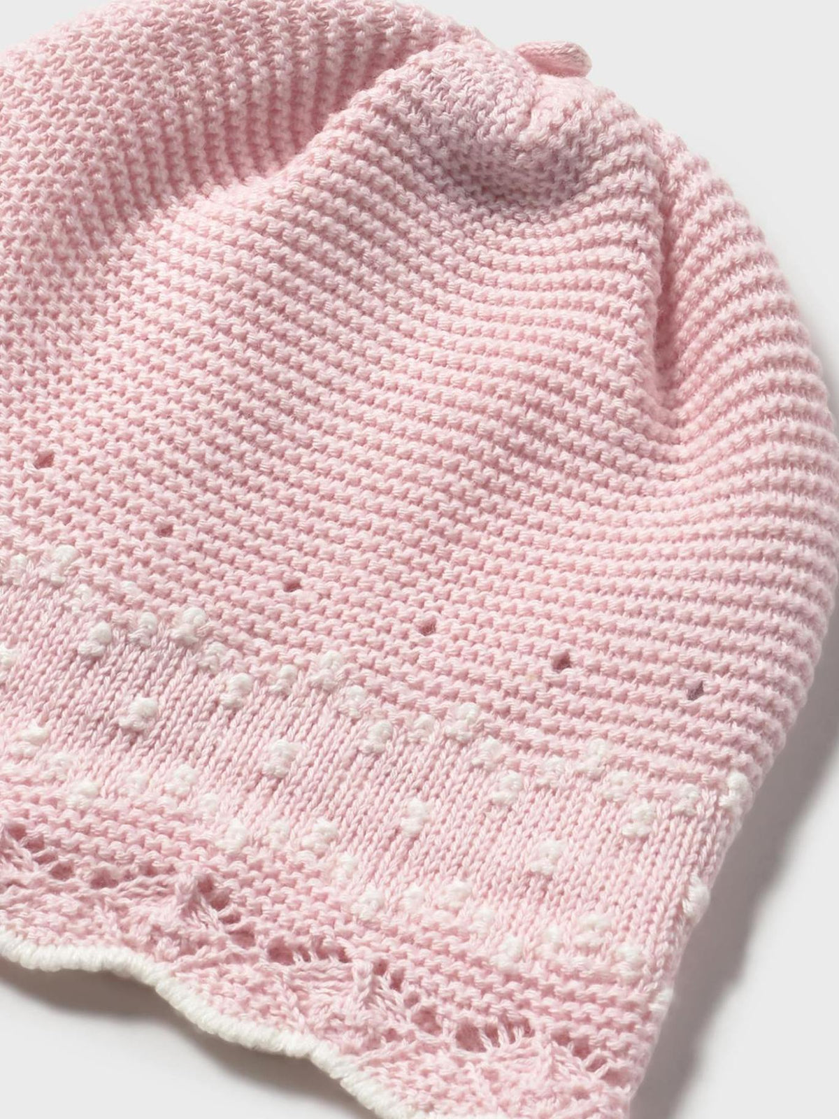 Conj. gola e gorro tricô Quartzo (Rosa)  para Bebé Menina - Mayoral