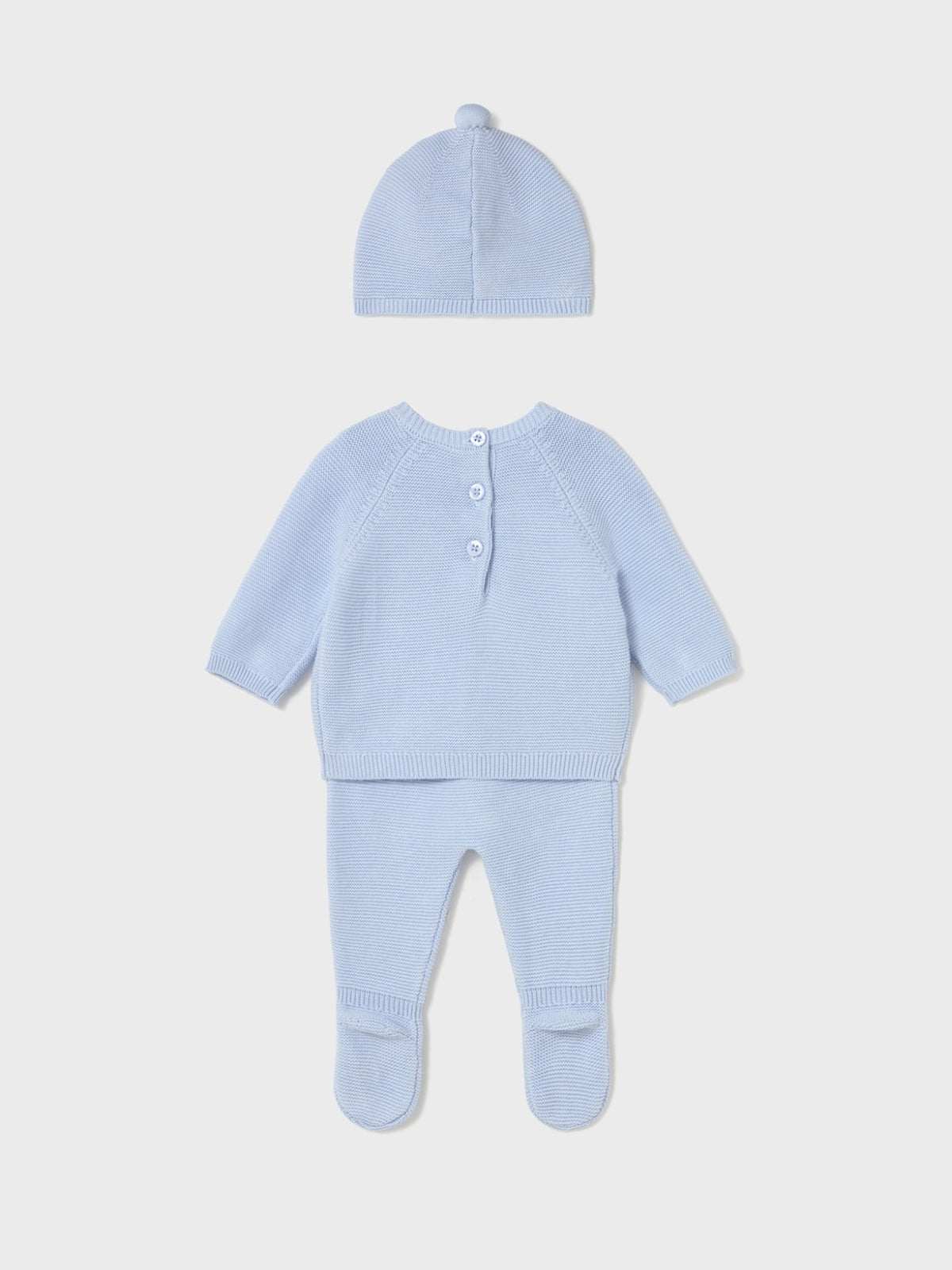 Conj. gola e gorro tricô Azul céu (Celeste)  para Bebé Menino - Mayoral