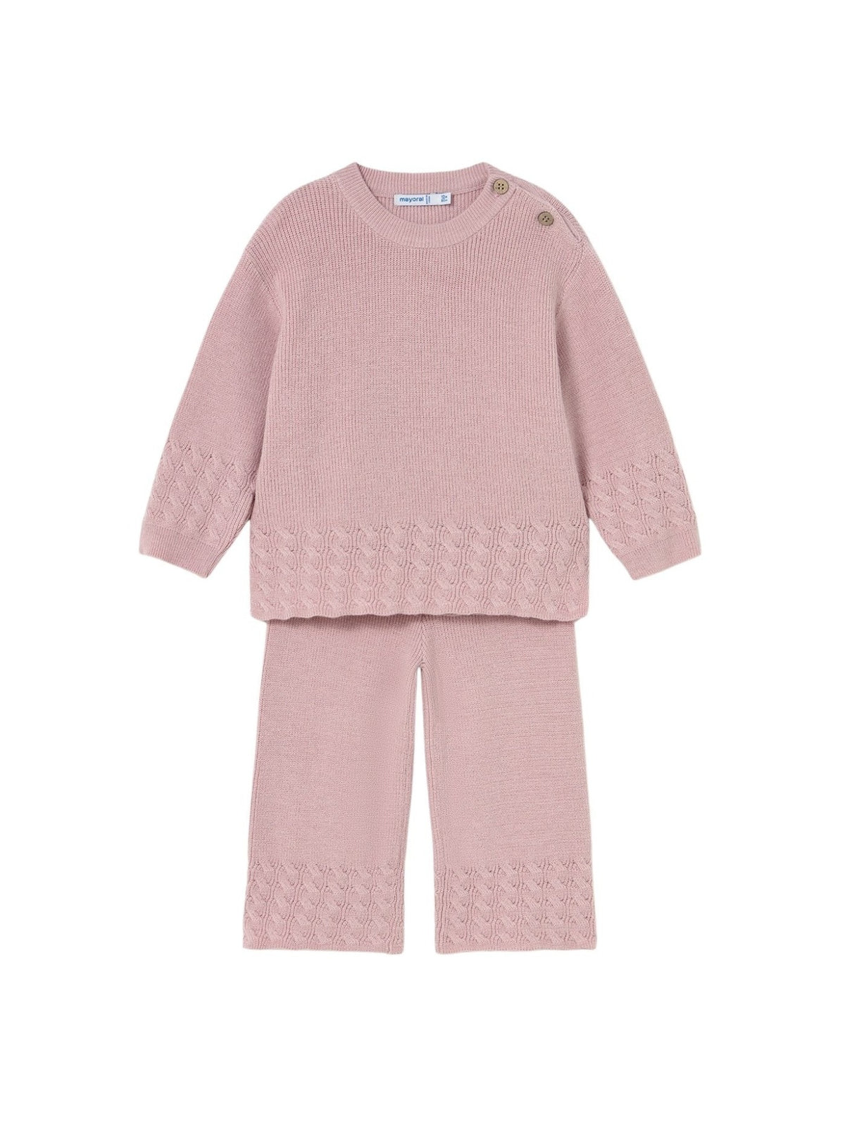 Conj. calça tricô Quartzo (Rosa)  para Bebé Menina - Mayoral