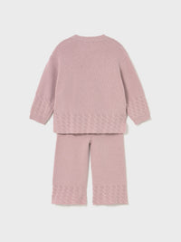 Conj. calça tricô Quartzo (Rosa)  para Bebé Menina - Mayoral