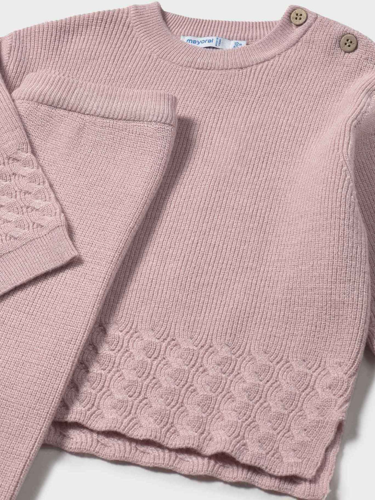 Conj. calça tricô Quartzo (Rosa)  para Bebé Menina - Mayoral