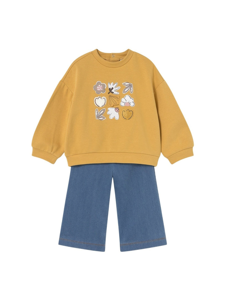 Conj. calça Mel (Castanho Claro)  para Bebé Menina - Mayoral