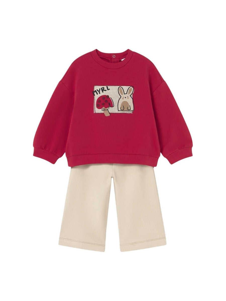 Conj. calça Vermelho (Vermelho)  para Bebé Menina - Mayoral