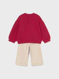 Conj. calça Vermelho (Vermelho)  para Bebé Menina - Mayoral