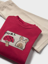 Conj. calça Vermelho (Vermelho)  para Bebé Menina - Mayoral