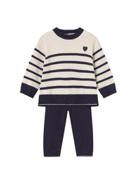 Conj. calça tricot Marinho (Marinho)  para Bebé Menina - Mayoral