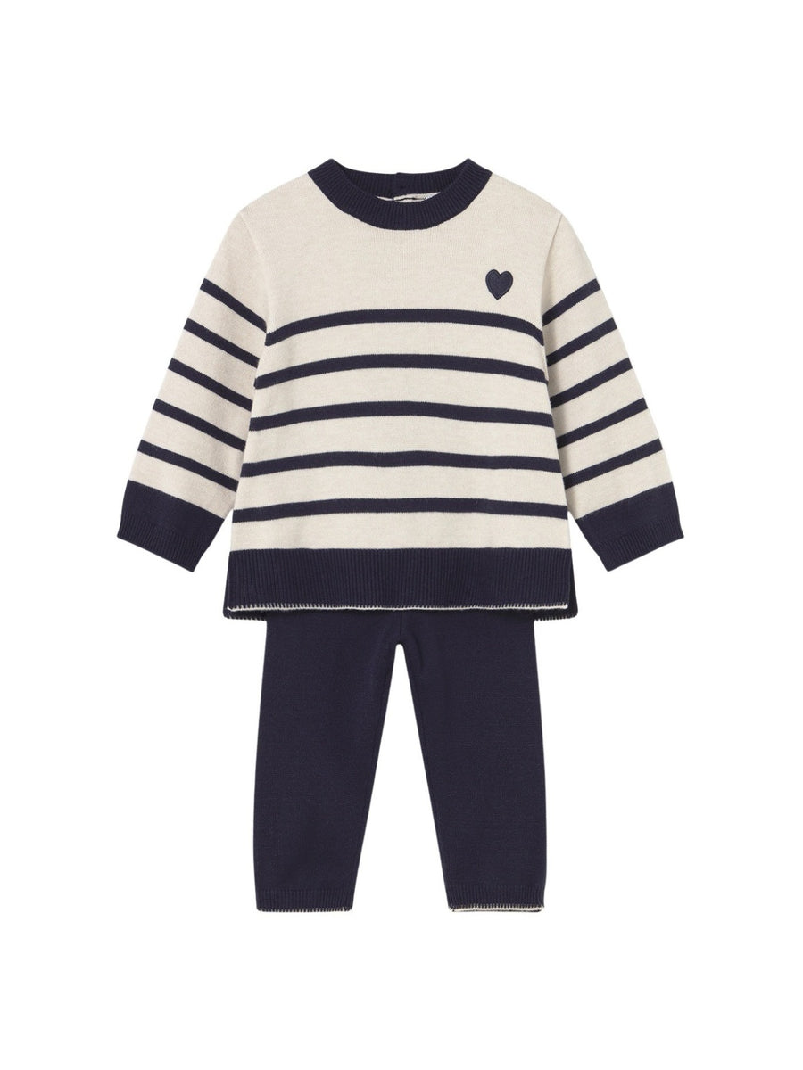 Conj. calça tricot Marinho (Marinho)  para Bebé Menina - Mayoral