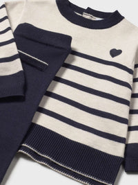 Conj. calça tricot Marinho (Marinho)  para Bebé Menina - Mayoral