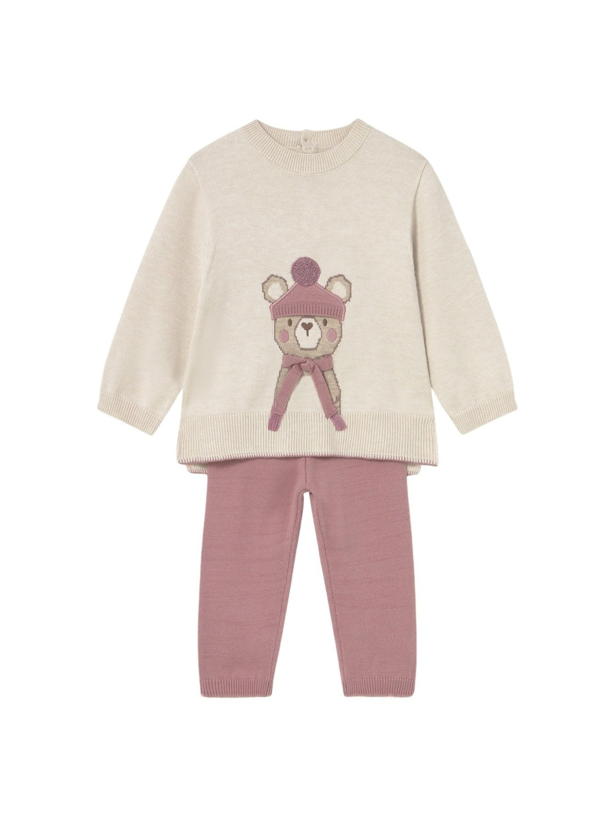 Conj. calça tricot Orquídea (Rosa)  para Bebé Menina - Mayoral