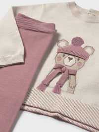 Conj. calça tricot Orquídea (Rosa)  para Bebé Menina - Mayoral