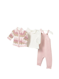 Conj. jard.tricô 3 peças Quartzo (Rosa)  para Bebé Menina - Mayoral