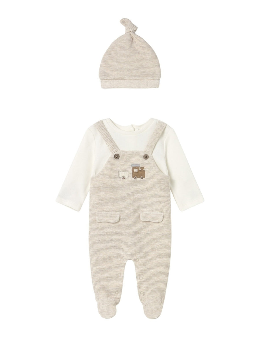 Fato bebé e gorro Milk vig (Bege)  para Bebé Menino - Mayoral
