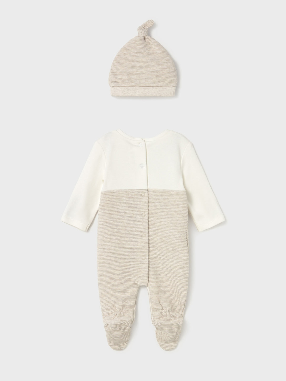 Fato bebé e gorro Milk vig (Bege)  para Bebé Menino - Mayoral