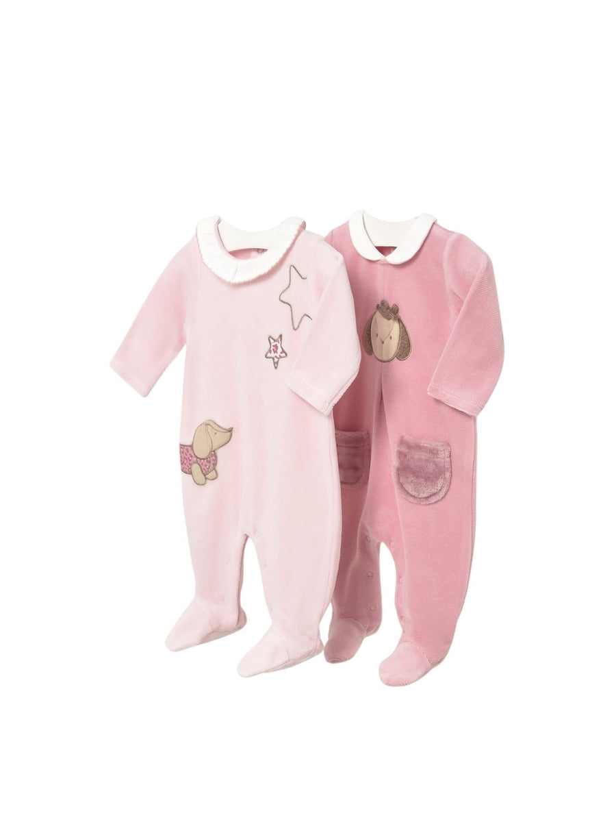 Set 2 fato bebé tundosado Orquídea (Rosa)  para Bebé Menina - Mayoral