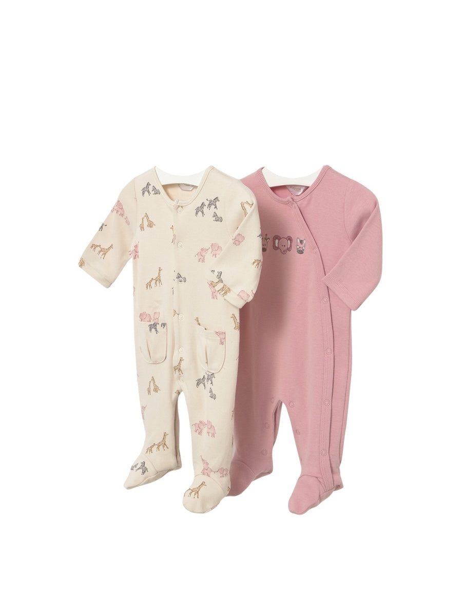Set 2 fatos bebé interlock Orquídea (Rosa)  para Bebé Menina - Mayoral