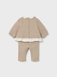 Conj. leggings felpa Cereal vig (Bege)  para Bebé Menina - Mayoral