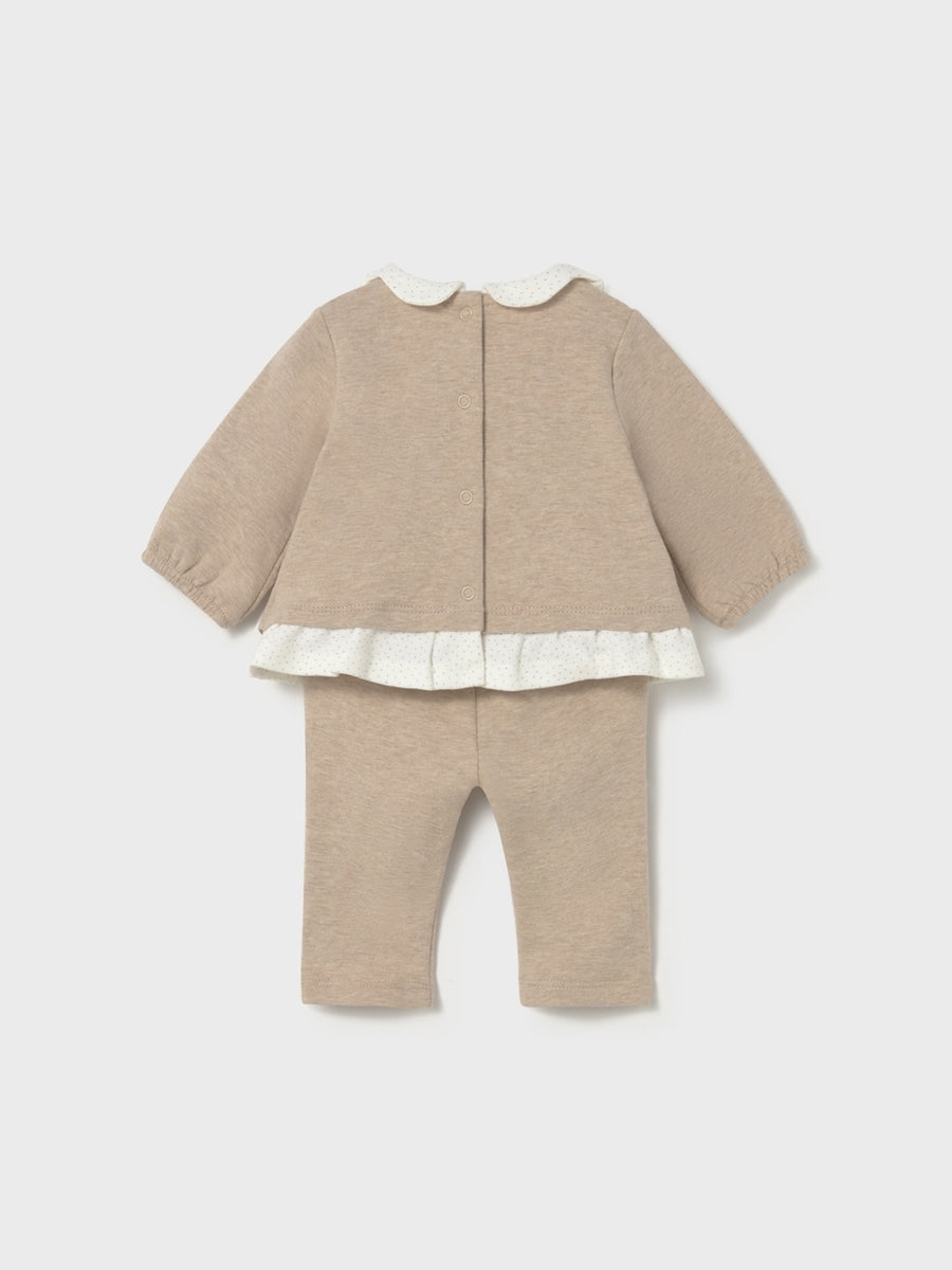 Conj. leggings felpa Cereal vig (Bege)  para Bebé Menina - Mayoral