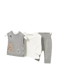 Conj. leggings colete tricô Cinza vig (Cinza)  para Bebé Menina - Mayoral