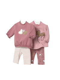 Conj. leggings 4 peças Orquídea (Rosa)  para Bebé Menina - Mayoral